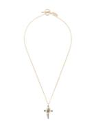 Roberto Cavalli 'snake Cross' Necklace, Men's, Metallic
