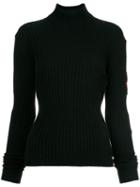 Chanel Pre-owned Patch Sleeve Knit Top - Black