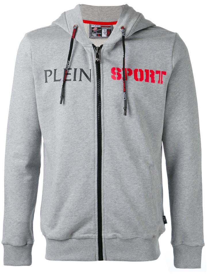 Plein Sport - 'garret' Hoodie - Men - Cotton - Xxxl, Grey, Cotton