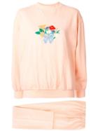 Hermès Pre-owned Tuba Embroidery Two-piece Set - Pink