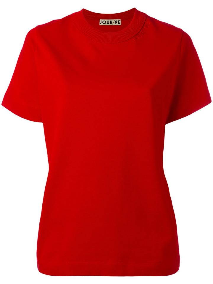 Jour/né - Classic T-shirt - Women - Cotton - 36, Red, Cotton