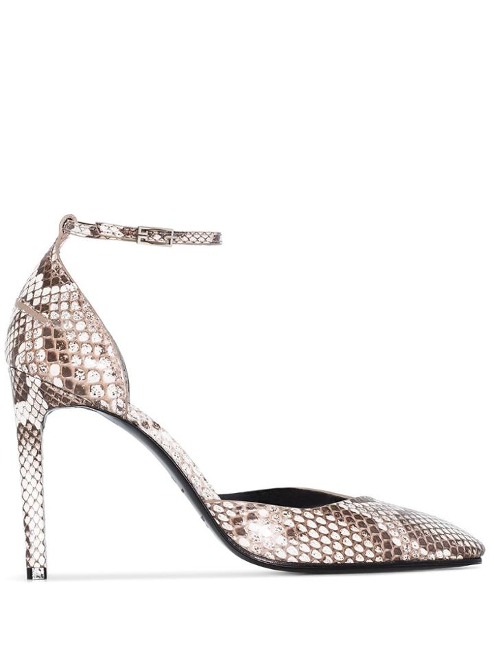 Givenchy Snakeskin Effect 100mm Pumps - Grey