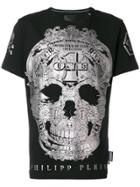 Philipp Plein Silver Skull T-shirt - Black