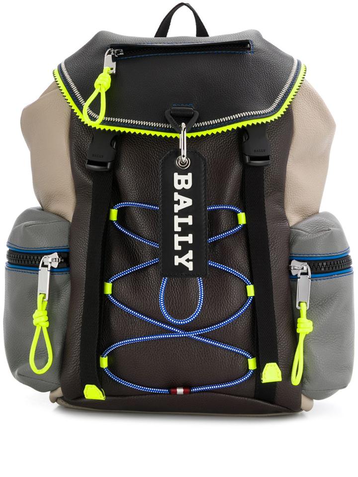 Bally Colour Block Backpack - Neutrals