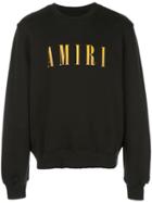 Amiri Contrast Logo Sweatshirt - Black