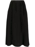 Mcq Alexander Mcqueen Ruffle Trim Skirt - Black