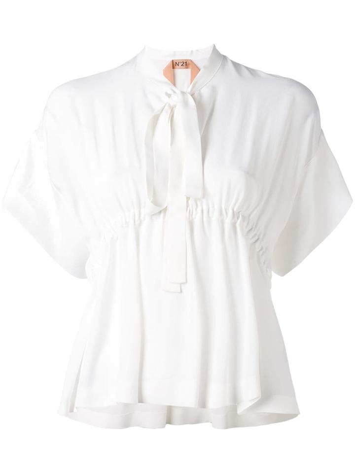 No21 Bow-neck Blouse - White