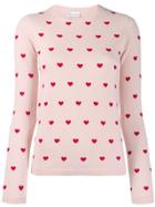 Red Valentino Heart Print Sweater - Pink