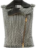 Lanvin - Tweed Style Gilet - Women - Cotton/polyamide/polyester/alpaca - 38, Black, Cotton/polyamide/polyester/alpaca