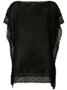 Faliero Sarti - Sheer Top - Women - Silk/cotton/nylon - One Size, Black, Silk/cotton/nylon
