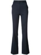 Tibi High Waisted Pinstripe Trousers - Blue