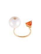 Delfina Delettrez 'trillion' Diamond Ring, Women's, Size: 53, Yellow/orange