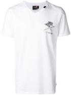 Plein Sport Logo Crest V-neck T-shirt - White