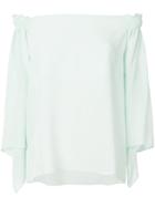 Semicouture Off Shoulder Blouse - Green