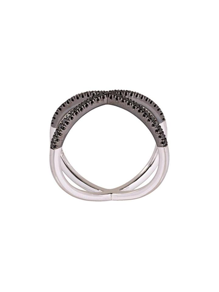 Alinka 'katia' Super Fine Cross Over Ring, Women's, Size: Q 1/2, Metallic