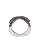 Alinka 'katia' Super Fine Cross Over Ring, Women's, Size: Q 1/2, Metallic