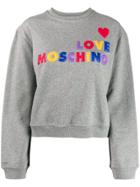 Love Moschino Embroidered Sweatshirt - Grey