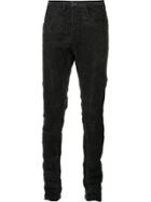 Label Under Construction Stone Wash Trousers - Black