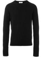 Ami Alexandre Mattiussi Crew Neck Sweater, Men's, Size: Xl, Black, Polyamide/wool/alpaca