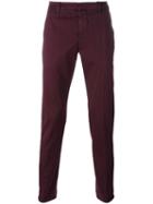 Dondup Slim Fit Chinos, Men's, Size: 31, Pink/purple, Cotton/spandex/elastane