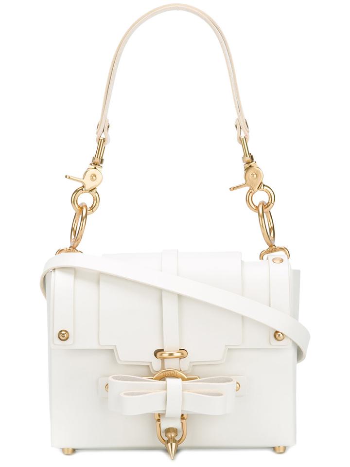 Niels Peeraer - Hook Clasp Shoulder Bag - Women - Calf Leather - One Size, White, Calf Leather