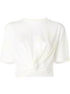 Ganni Knot Front Top - White