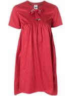 Twin-set Front Bow Shift Dress - Red