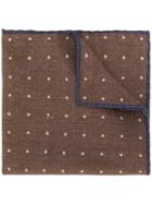 Eleventy Polka Dot Patterned Handkerchief - Brown