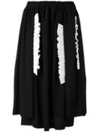 Comme Des Garçons - Ruffled Appliqué Gathered Skirt - Women - Cotton/wool - M, Black, Cotton/wool