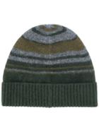 Drumohr Striped Knit Hat - Green