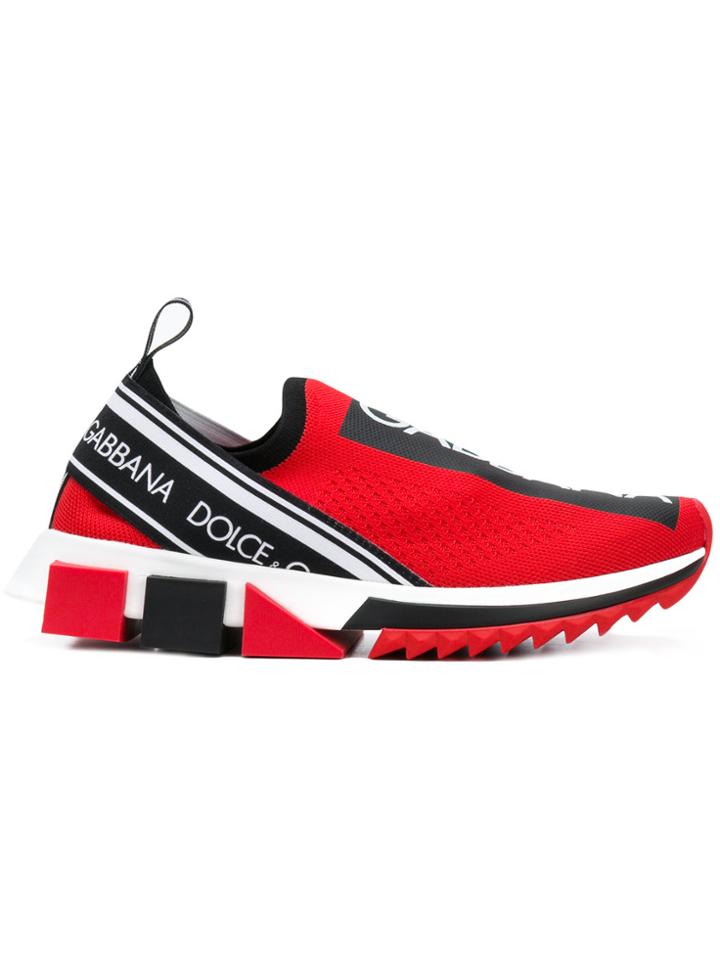 Dolce & Gabbana Branded Sorrento Sneakers - Red