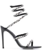 René Caovilla Cleo 105mm Jewelled Sandals - Black