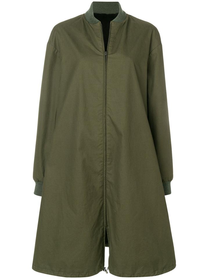 Holland & Holland Reversible Fur Long Bomber - Green