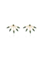 Pamela Love Diamond Five Spike Earrings - Green