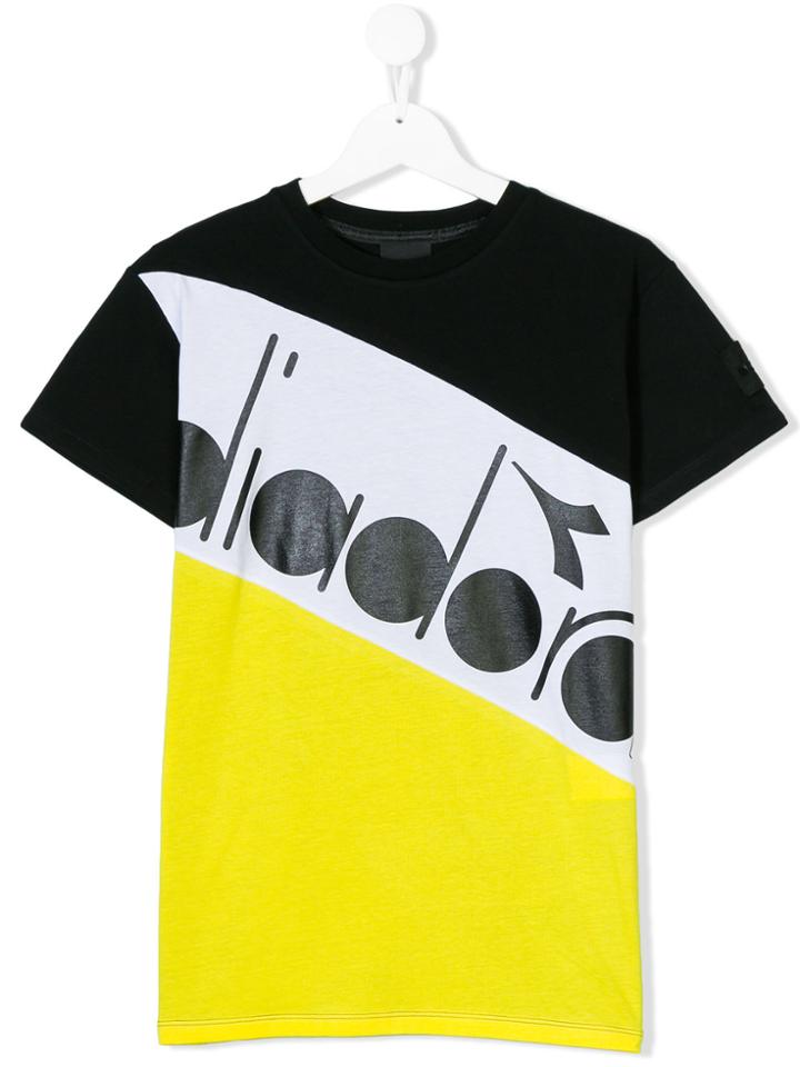 Diadora Junior Logo Print T-shirt - Black