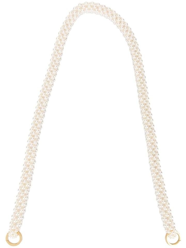 0711 Pearl Beaded Handle - White