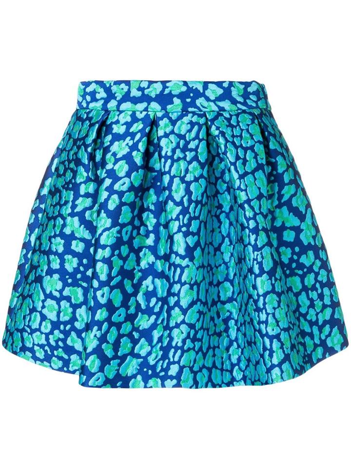 P.a.r.o.s.h. Pleated Pattern Skirt - Blue