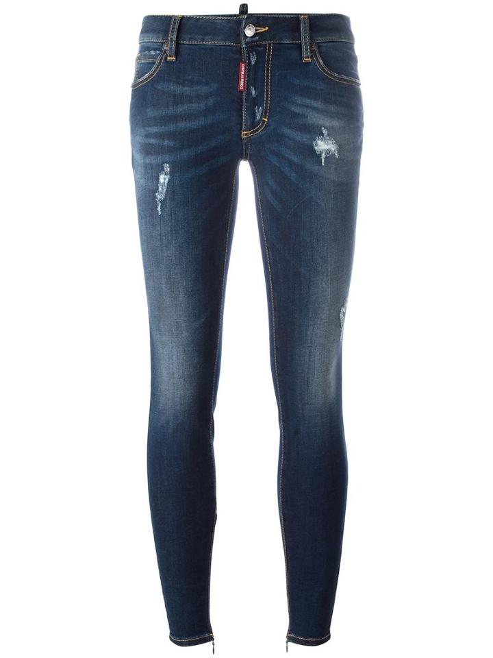 Dsquared2 Twiggy Light Bleach Jeans, Women's, Size: 42, Blue, Cotton/spandex/elastane
