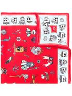 Alexander Mcqueen Mix Print Scarf - Red