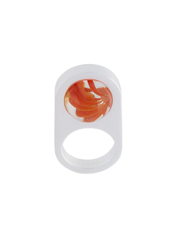 Maison Margiela Marble Detail Ring, Women's, Size: Large, Metallic