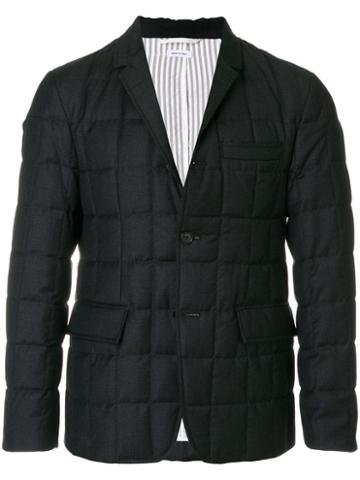 Thom Browne Quilted Down Super 130s Sport Coat - Grey