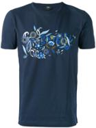 Fendi Floral Print T-shirt - Blue