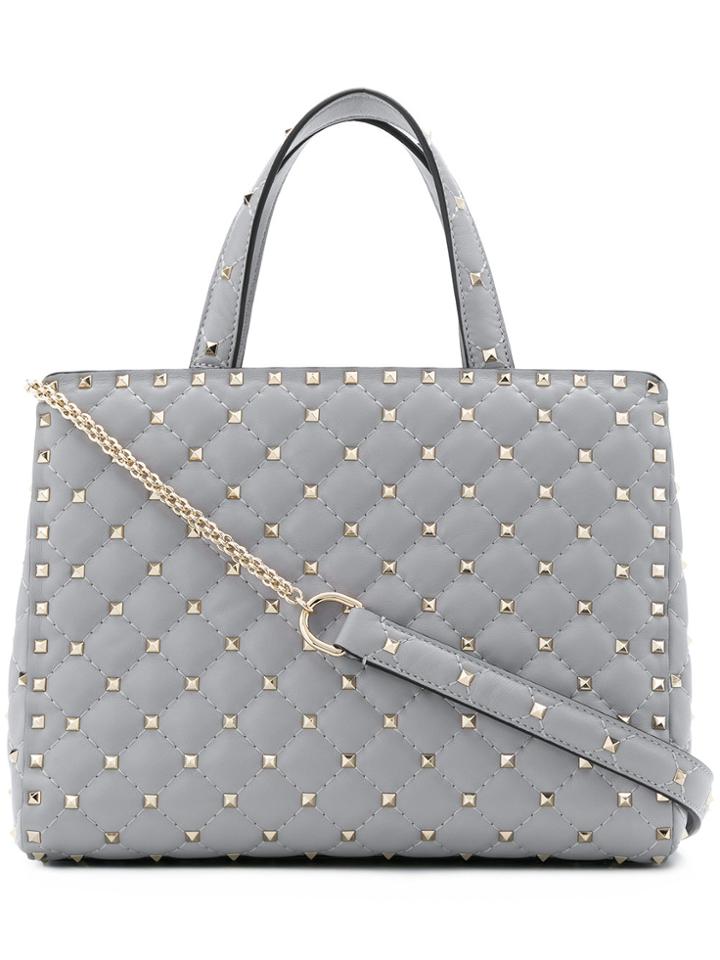 Valentino Valentino Garavani Rockstud Spike Tote - Grey