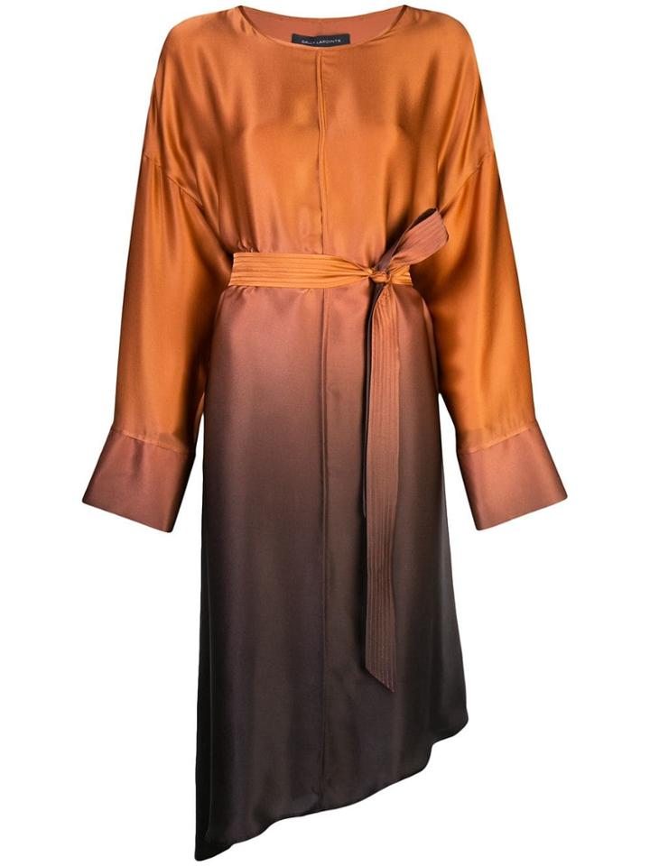 Sally Lapointe Asymmetric Dress - Brown