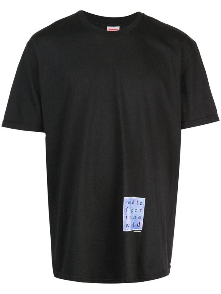 Supreme Middle Finger To The World T-shirt - Black