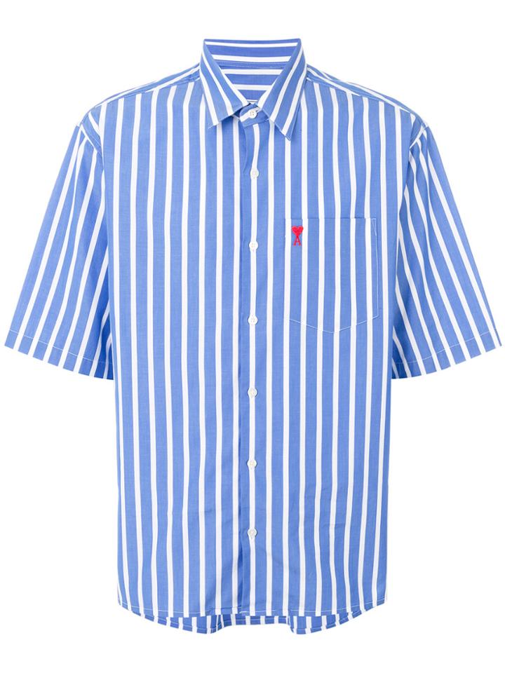 Ami Alexandre Mattiussi Ami De Coeur Short Sleeve Shirt - Blue