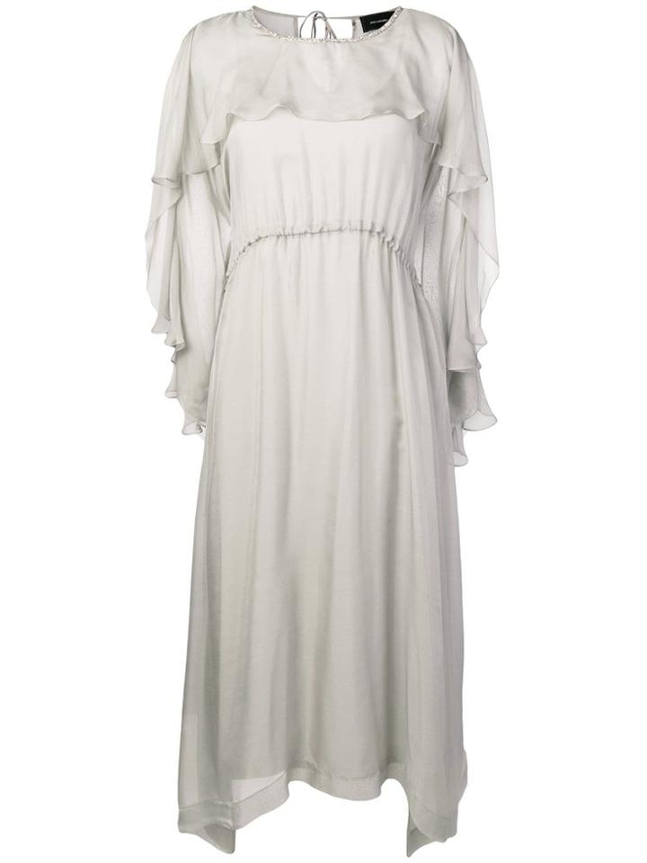 Irina Schrotter Ruffle Midi Dress - Grey
