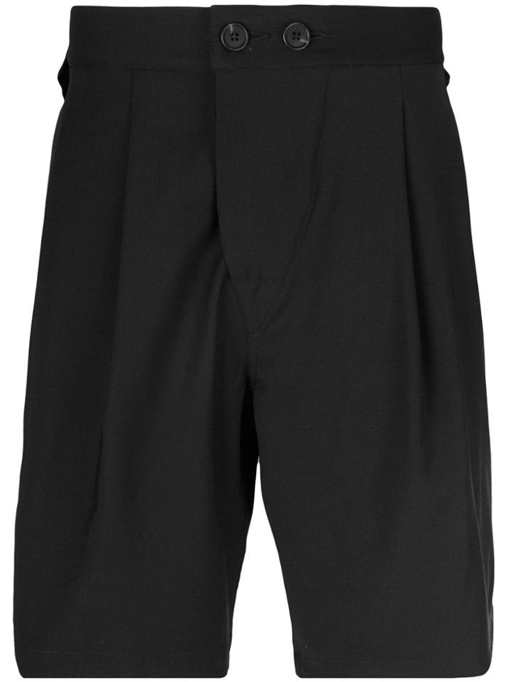Maison Flaneur High Waisted Tailored Shorts - Black
