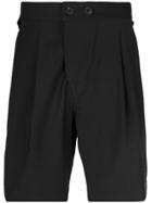 Maison Flaneur High Waisted Tailored Shorts - Black