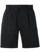 Gosha Rubchinskiy - Logo Embroidery Bermudas - Men - Cotton/polyester - L, Black, Cotton/polyester